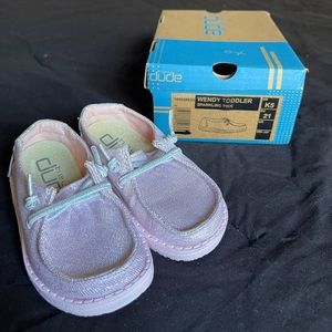 BRAND NEW Wendy Toddler Sparkling Pink Hey Dude shoes